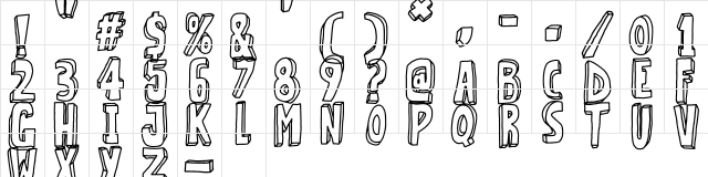 Strange Magic Blank Regular  glyph index
