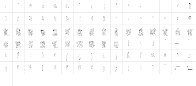 JustDoodlingTwenty Regular  glyph index
