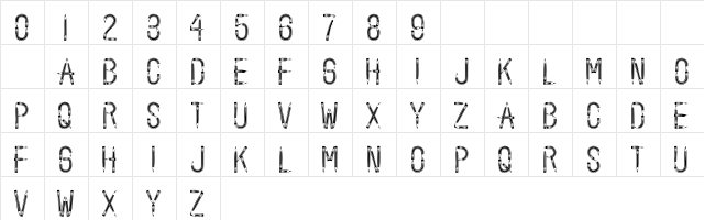 101! Yellow No.2 Regular  glyph index