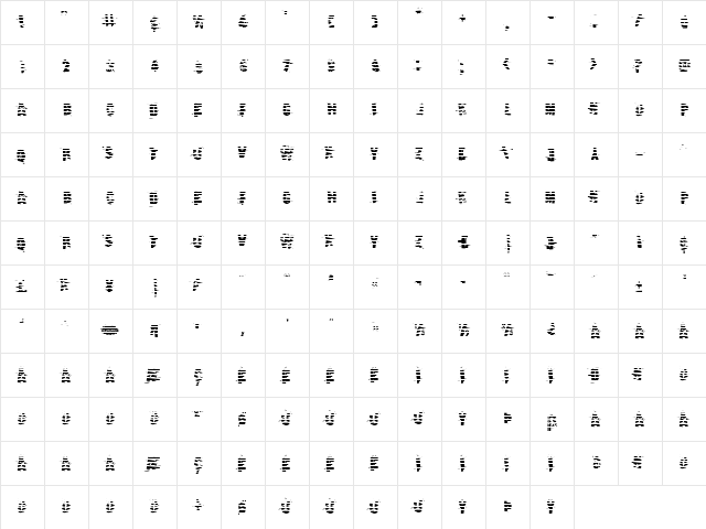 Earthshake Gradient Regular  glyph index