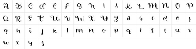 HAPPY WINTER Regular  glyph index