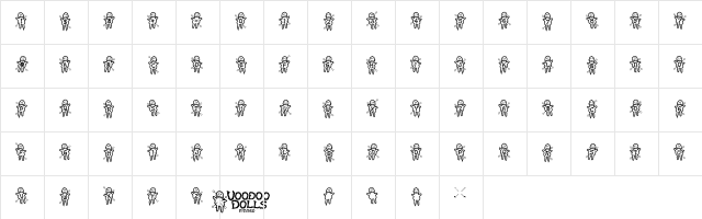 VoodooDollsPinned Regular  glyph index