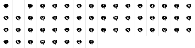 KR Thoughts Regular  glyph index