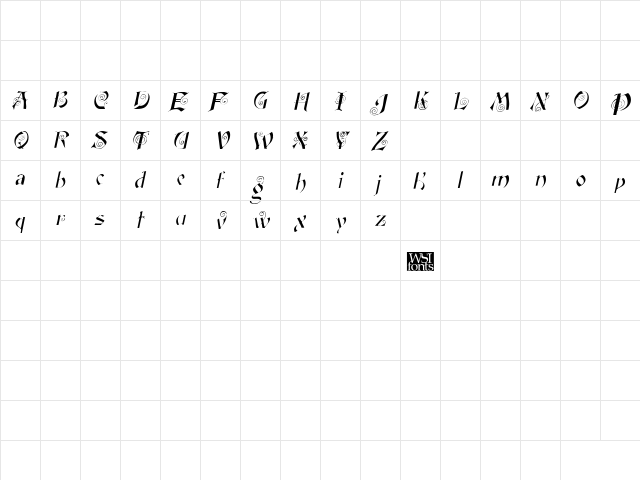 FairyScrollDisplay Italic  glyph index