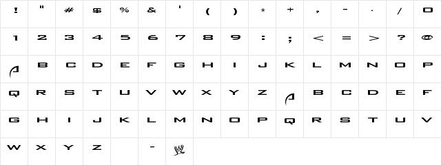 Backslash Regular  glyph index