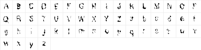 Madness Indeed Regular  glyph index