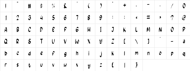 Feel Calm Regular  glyph index
