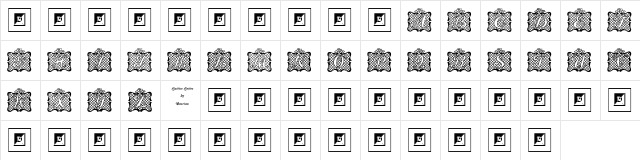 Lattice Letter Regular  glyph index