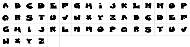 Blueberry Regular  glyph index