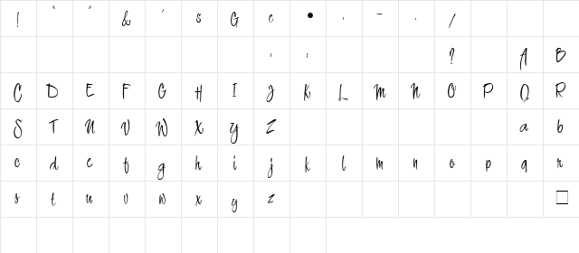 1 SnappyThin DNA Regular  glyph index