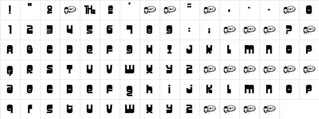 Gravity Regular  glyph index