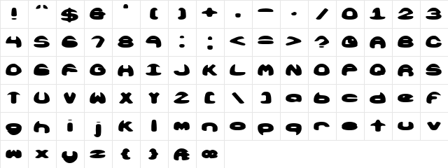 Obloquy Solid (BRK) Regular  glyph index
