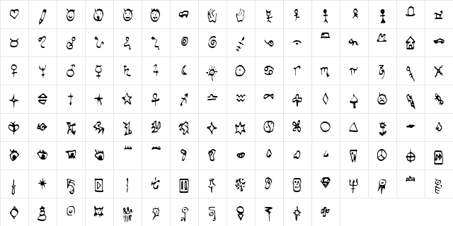 ScorpioDingbatsA Regular  glyph index