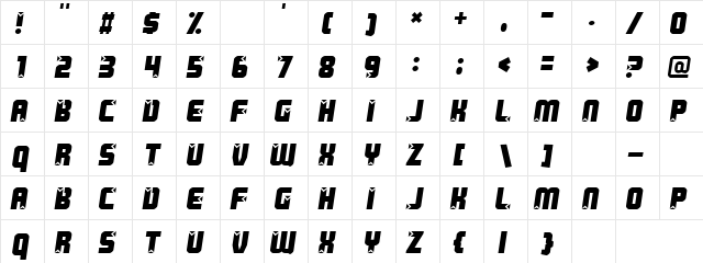 Redtape Regular  glyph index