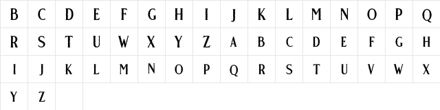 Gold Coast Free Rough Regular  glyph index