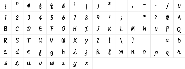 AL LeanTower Regular  glyph index