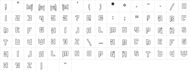 AmazObitaemOstrovOutline Regular  glyph index