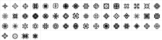 Twiddles Regular  glyph index