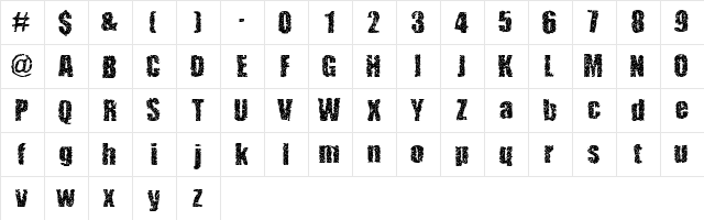 lethargic Regular  glyph index