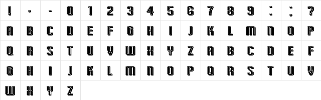 Ruanda Regular  glyph index