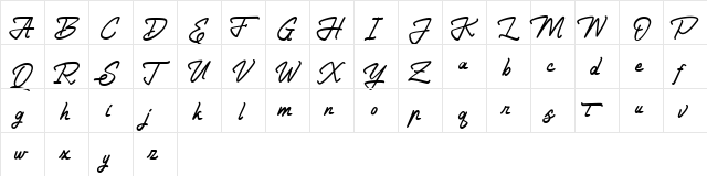 ShoutEase FREE Regular  glyph index