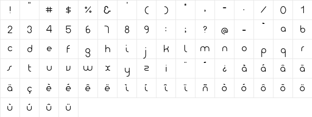 Giro Light  glyph index