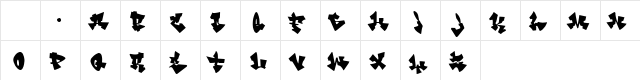Cancontrol Regular  glyph index