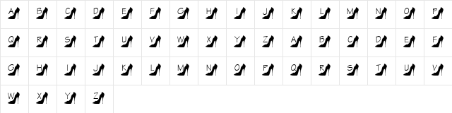KR Kattitude Regular  glyph index