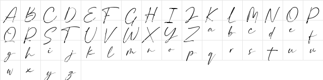 Bierang Free Regular  glyph index