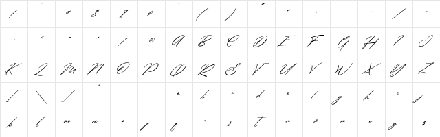Simanice  Demo Regular  glyph index