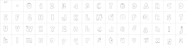 Rabbit Jump Regular  glyph index