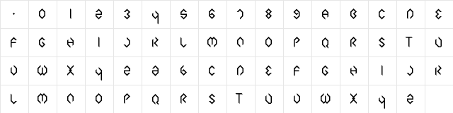 80s Metal Band Regular  glyph index