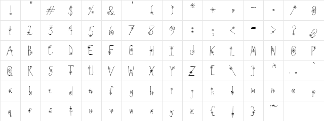 PC Snow Flake Regular  glyph index
