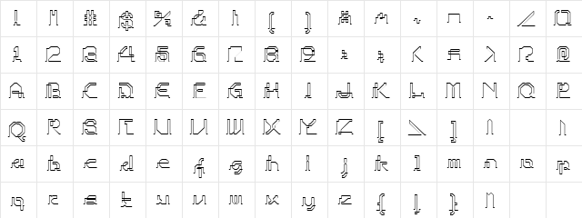 Ohio Player Regular  glyph index
