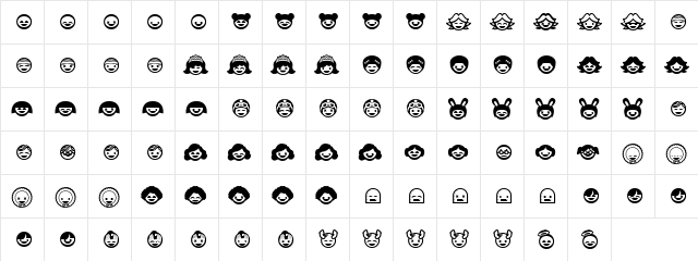 Differnt Smiles Regular  glyph index