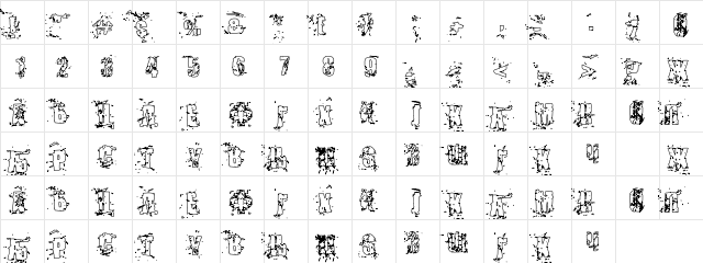 X_Killer Light  glyph index