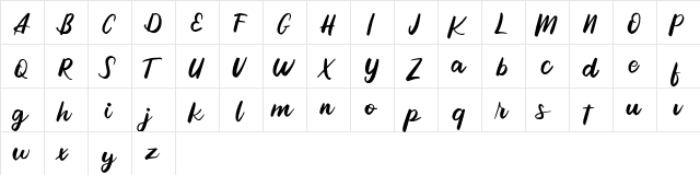 Reffin FREE Regular  glyph index