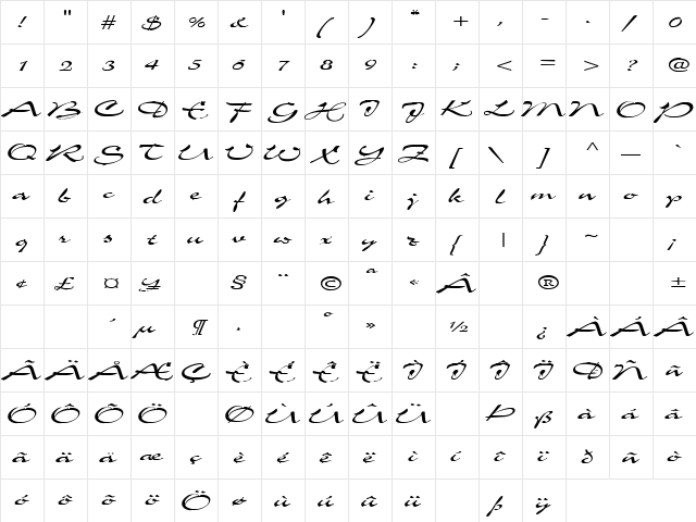 Legal Fees 2 Regular  glyph index