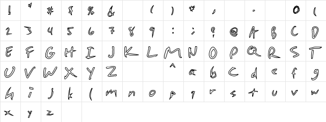 Counter Regular  glyph index
