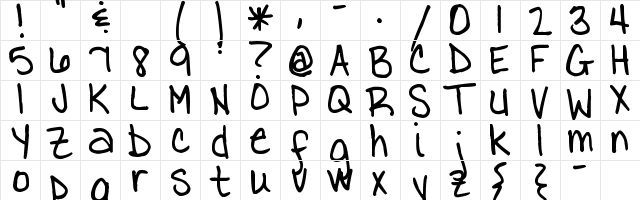 Pea Tammy Regular  glyph index