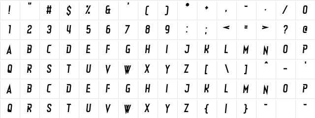 Dealer Strikes Regular  glyph index