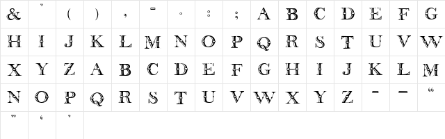 Beffle Medium  glyph index
