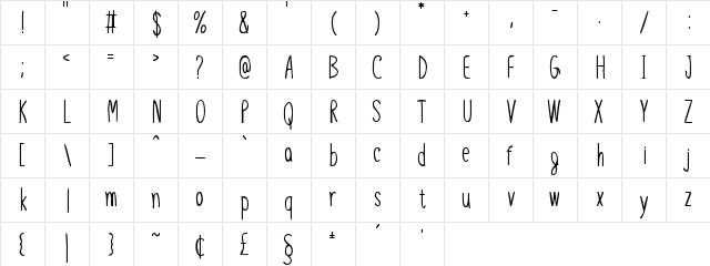 Our Goal Regular  glyph index