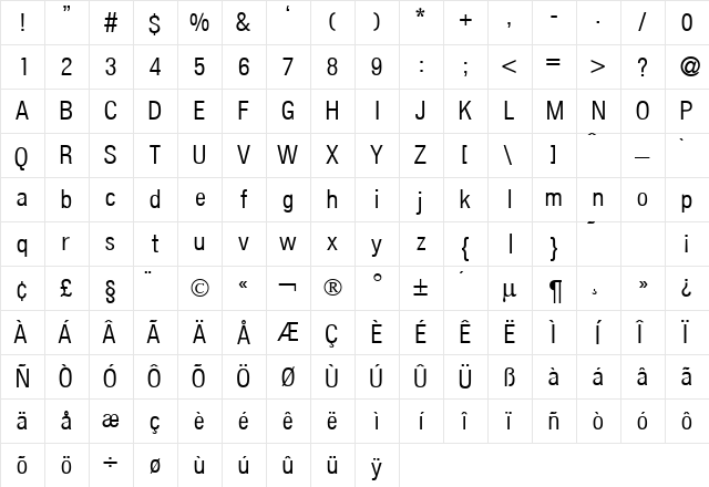FolderSmallDB Normal  glyph index
