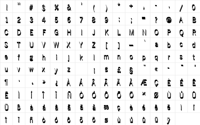 NewsGotTLigSh1 Regular  glyph index