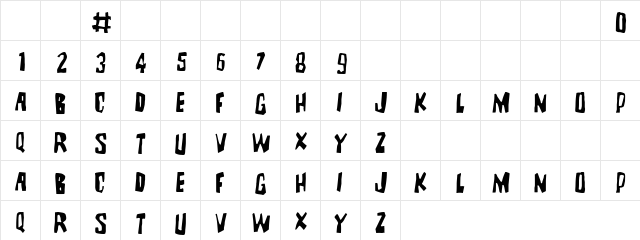 Full Filled Regular  glyph index