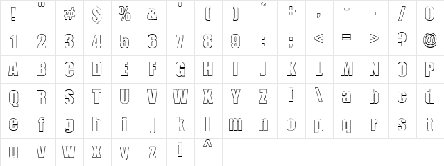 le mans Regular  glyph index