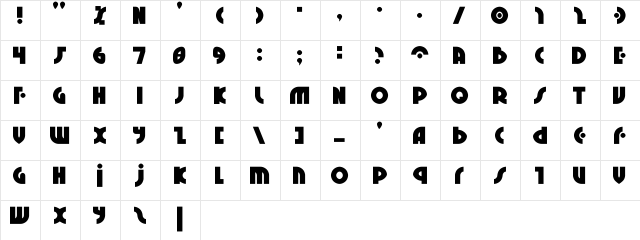 Neuralnomicon Regular  glyph index