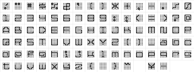 BM kitchen A10  glyph index