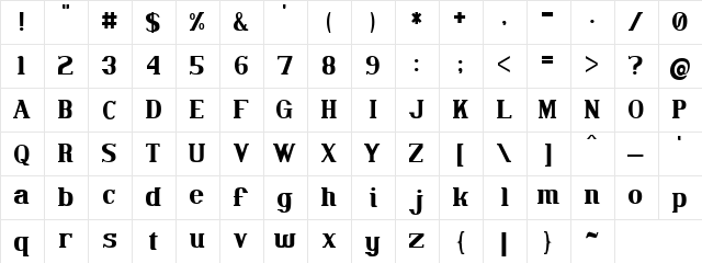 Smelly Gazebo Summer  glyph index